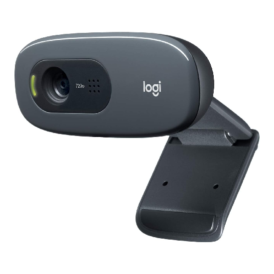 Logitech C270 HD Webcam, HD 720p/30fps, Widescreen